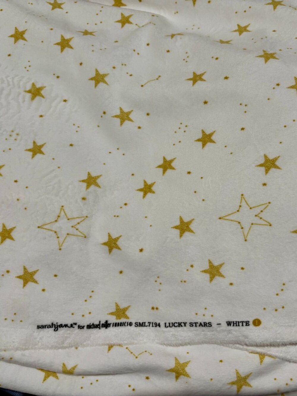 NEW Minky Soft Fabric "Lucky Stars", by Sarah Jane for Michael Miller 60" by 110